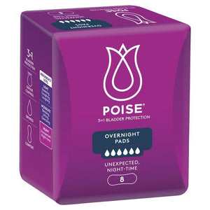 Poise Pads Overnights 400 x1 30mm Female, 400mm, White, 770mL (91871)