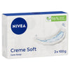 NIVEA Crème Soft Soap Bar Moisturising 100g Twin Pack