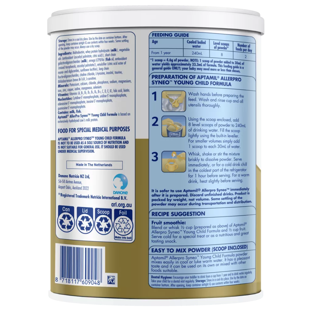 Aptamil AllerPro Syneo Premium Allergy Toddler Milk Drink 900g | Medisa