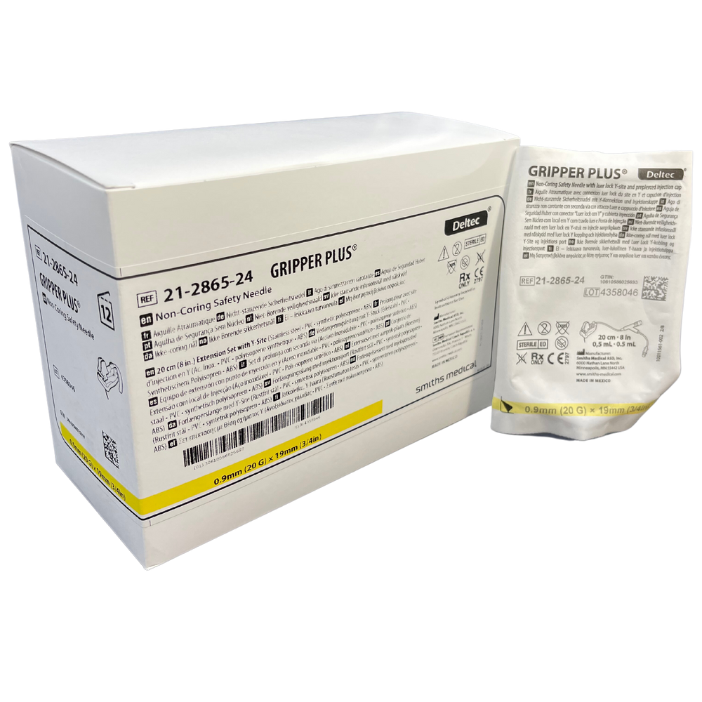 Gripper Plus With Luer Lock Y-Site and Injection Cap 20G x 3/4" (21-2865-24)