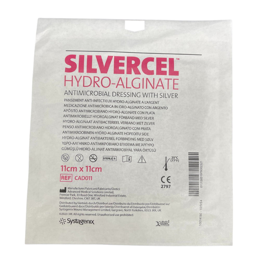 Silvercel Hydro Alginate Dressing 11cmx11cm CAD011 Each not a box