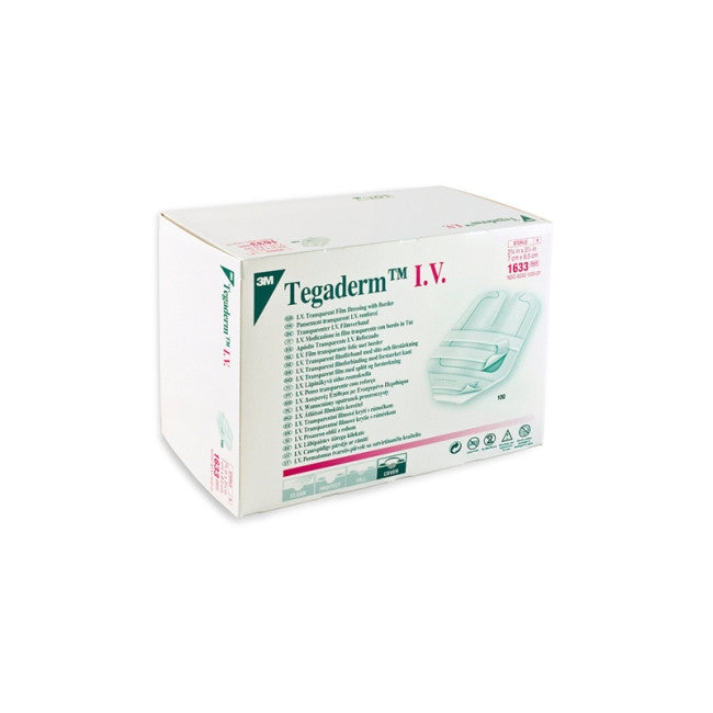 3M Tegaderm I.V. Transparent Film Dressing Adult 7cm x 8.5cm 1633