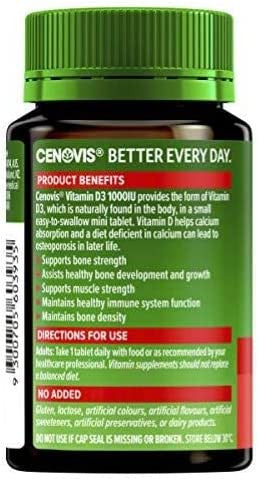 Cenovis Vitamin D 1000Iu Tablets Jar Of 200 160198 3Jars