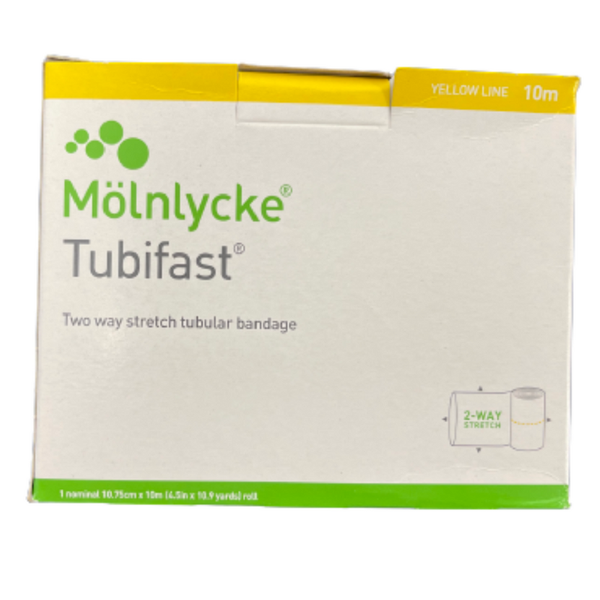 Molnlycke Tubifast Bandage Small Trunk/Head 35-65Cm Yellow, Roll of 10m (2440)
