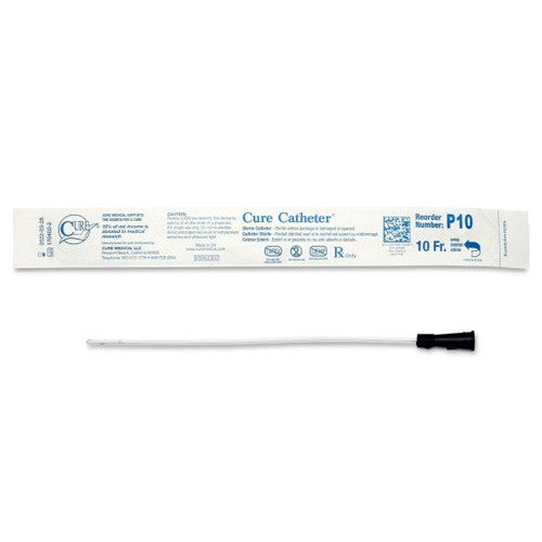ConvaTec Cure Catheter Paediatric Uncoated 10" Straight Tip, Box of 30 - All Sizes