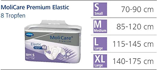 Hartmann MoliCare Premium Elastic 8 Drops Purple All Sizes