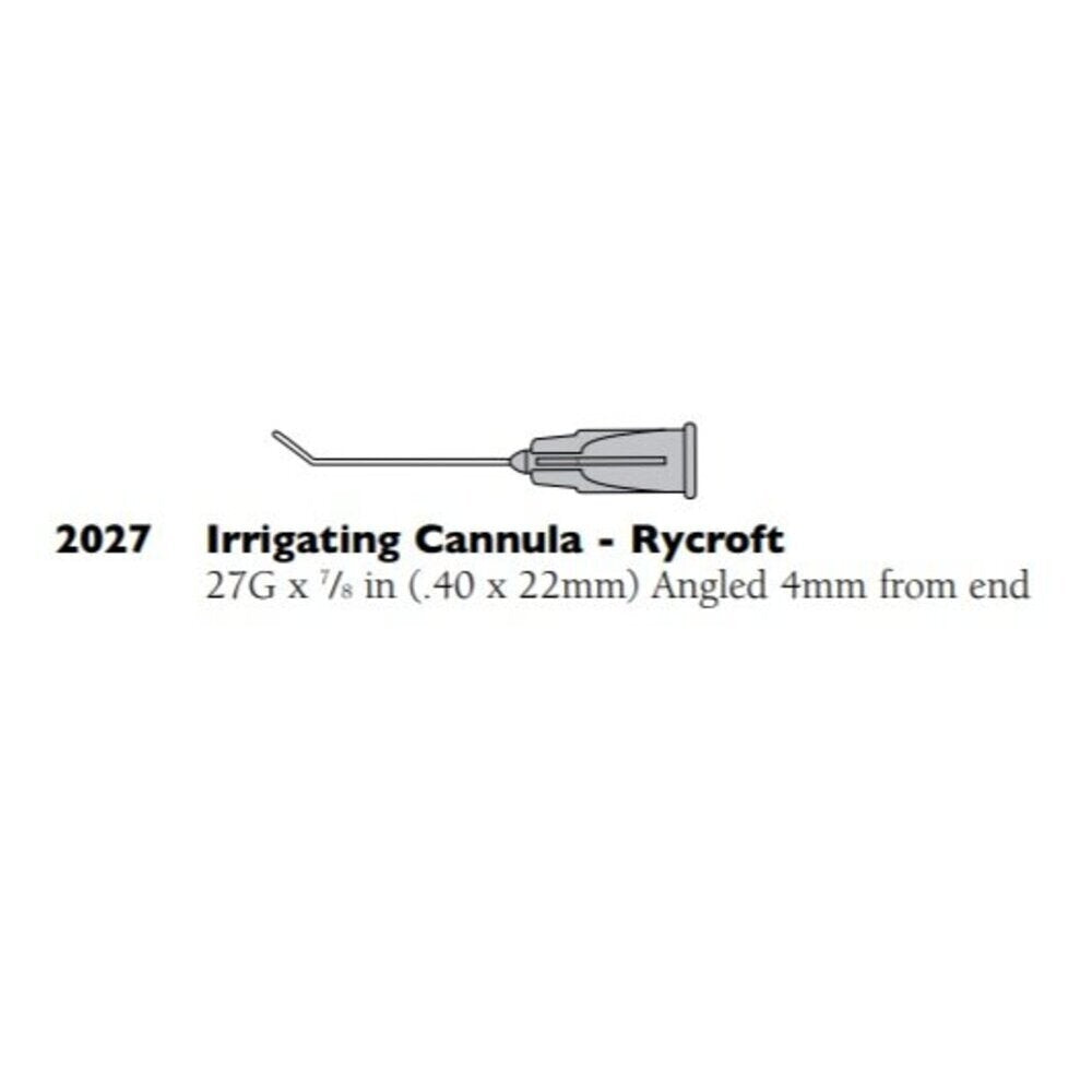 Hurricane Medical Rycroft Irrigating Cannula, Box of 10 (27G / 30G)