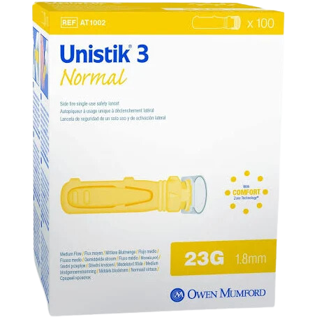 Unistik 3 Normal Blood Device, Box of 100 (AT1002)