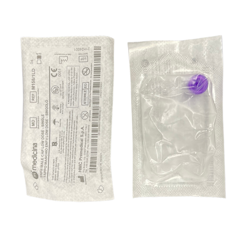 Medicina ENFit Syringe Caps Male Low Dose Purple Single Use