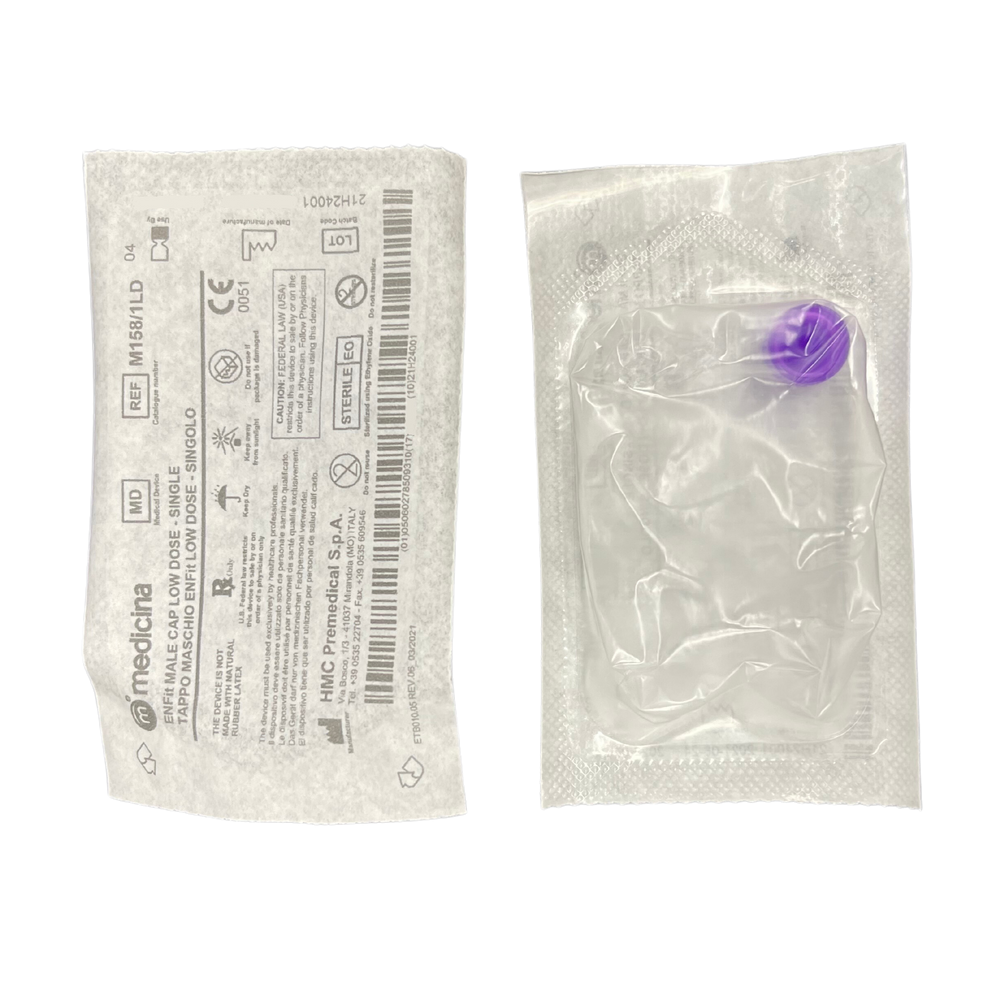 Medicina ENFit Syringe Caps Male Low Dose Purple Single Use