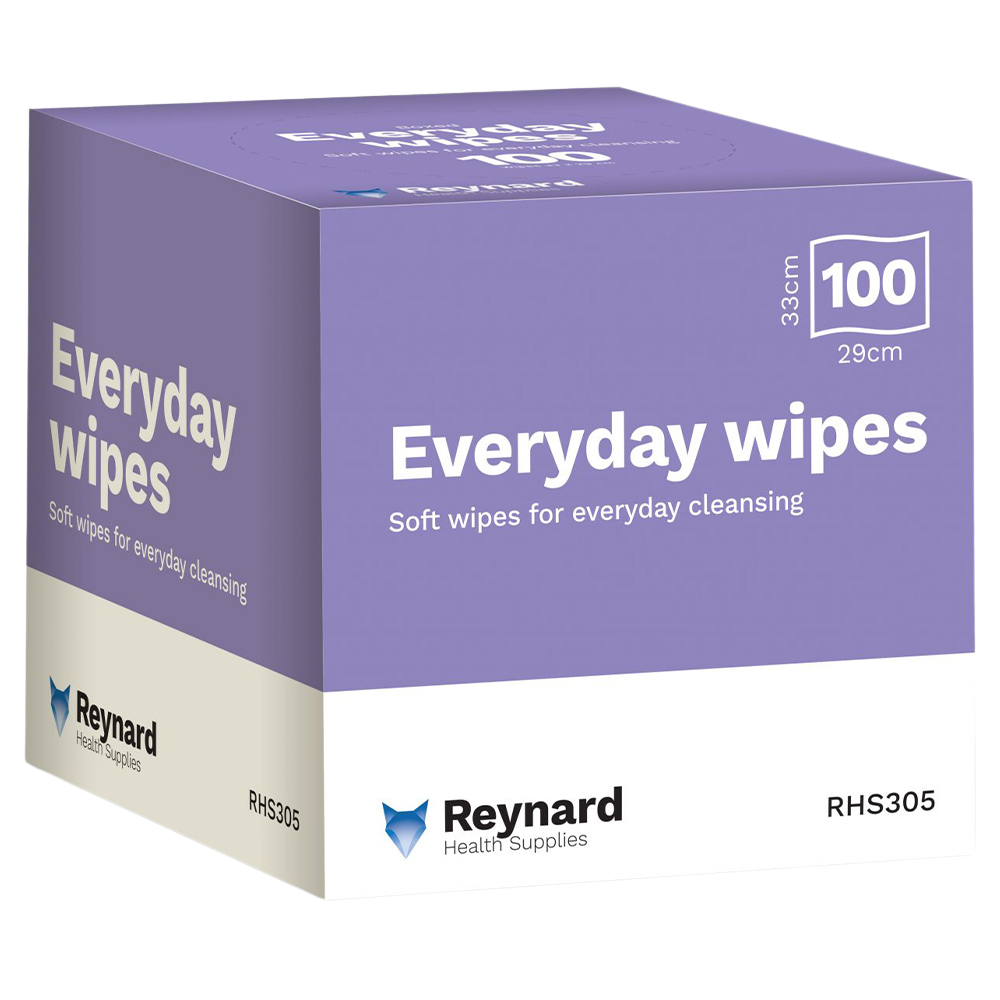 Reynard Everyday Soft Patient Wipes,Box of 100