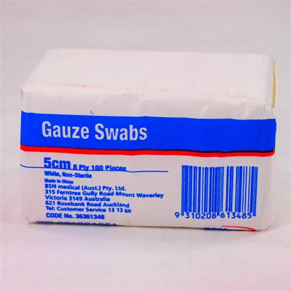 BSN Gauze Swab 8 Ply Non-Sterile White- Pack of 100