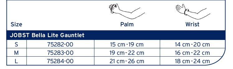 JOBST Bella Lite Gauntlet Beige, 20-30mmHg, Each - All Sizes