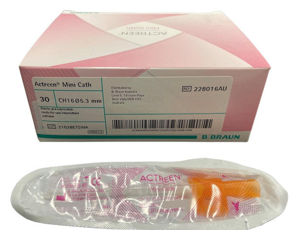 B. Braun Actreen Mini Nelaton Catheter 16CH Female 9cm