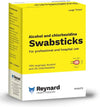 Reynard Health Supplies 2% Chlorhexidine & 70% Alcohol Large Swabstick, Foam Head, Red Tinted, Individually Sealed, (Swabsticks, Box) - Box of 25