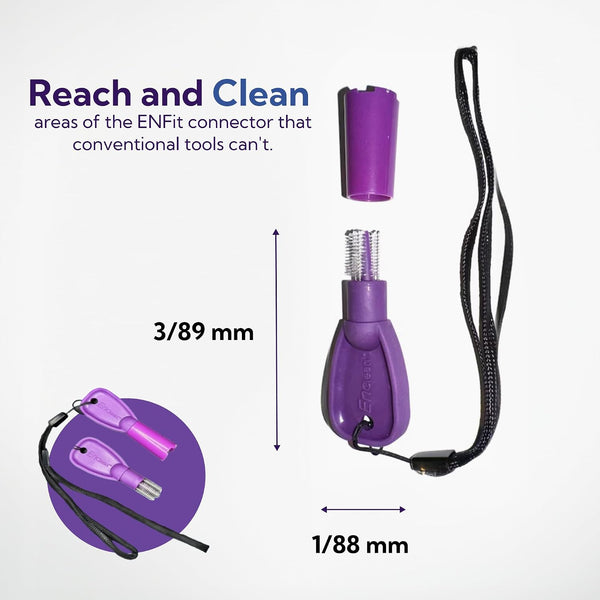 ENClean Cleaning Brush for ENFit Connector (Single-Use / Reusable)