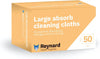 Reynard Health Supplies Absorb Cleaning Cloths for Use in Central Sterilising Units & Operating Theatre, White, 35 x 35 cm - Box of 100