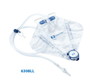 Covidien Dover Drain Bag Anti Reflux 2 Way Luer Lock Sampling Port 2000mL Sterile (6308LL)
