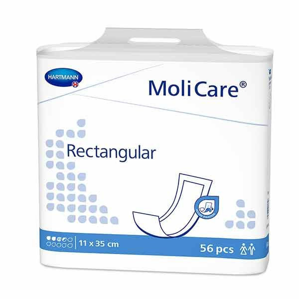 Hartmann MoliCare Rectangular Pad 3.5 Drops 11cm x 35cm - Carton of 224