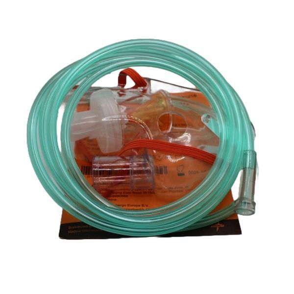 Galemed Nebuliser Kit, Nebulizer Bowl Adult Aerosol Mask with 2.1m Kink Resistant Tubing Green (2108AU)