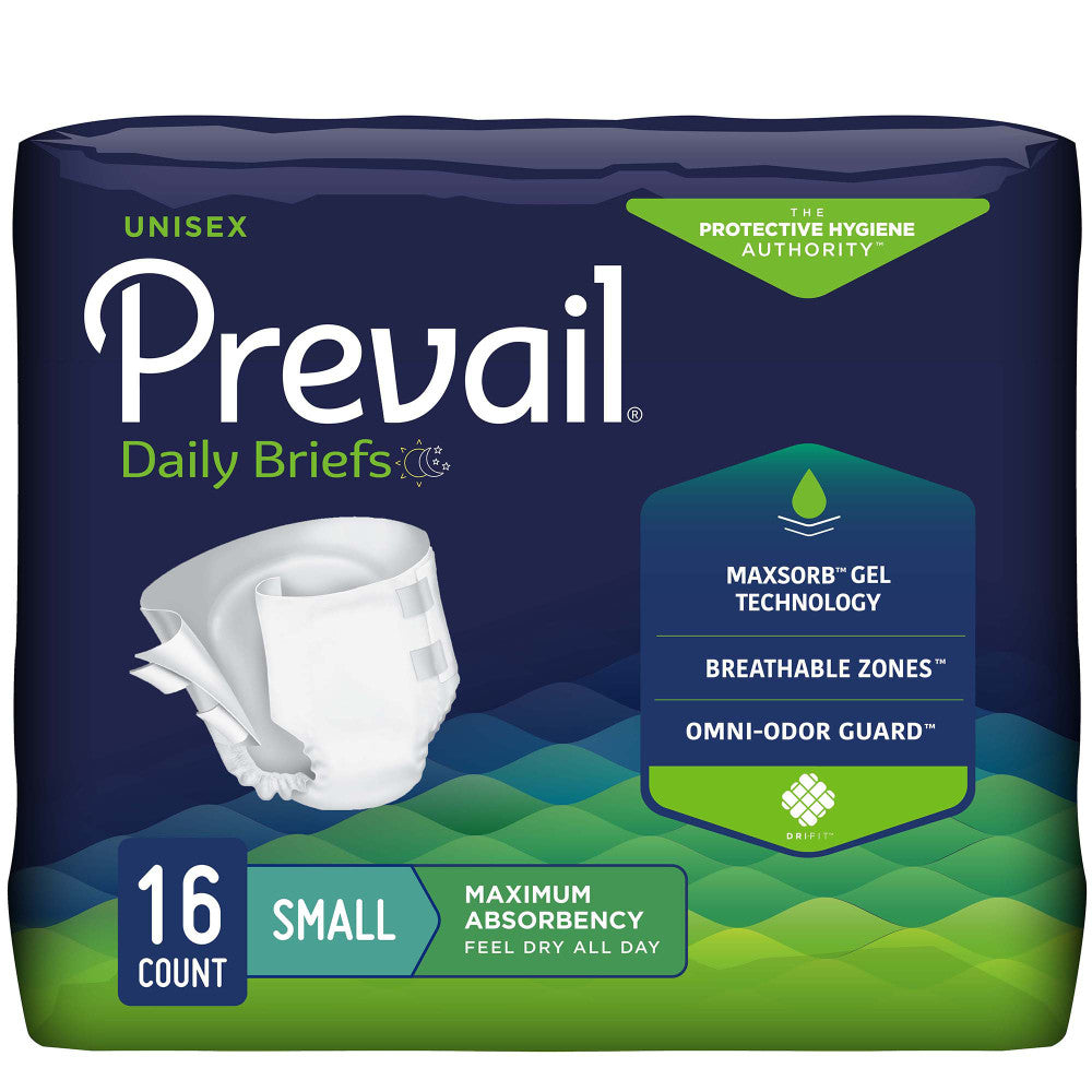 Prevail Brief Small Waist 50-78cm 1250mL (PV011) 16pads/ pack