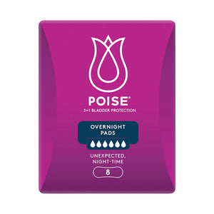 Poise Pads Overnights 400 x1 30mm Female, 400mm, White, 770mL (91871)