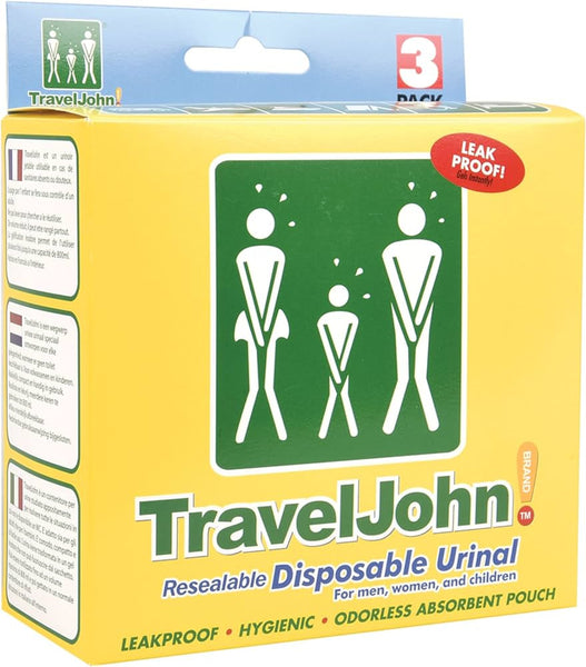 Abena Travel John Disposable Urinal Bag, Box of 3 (SA200736)