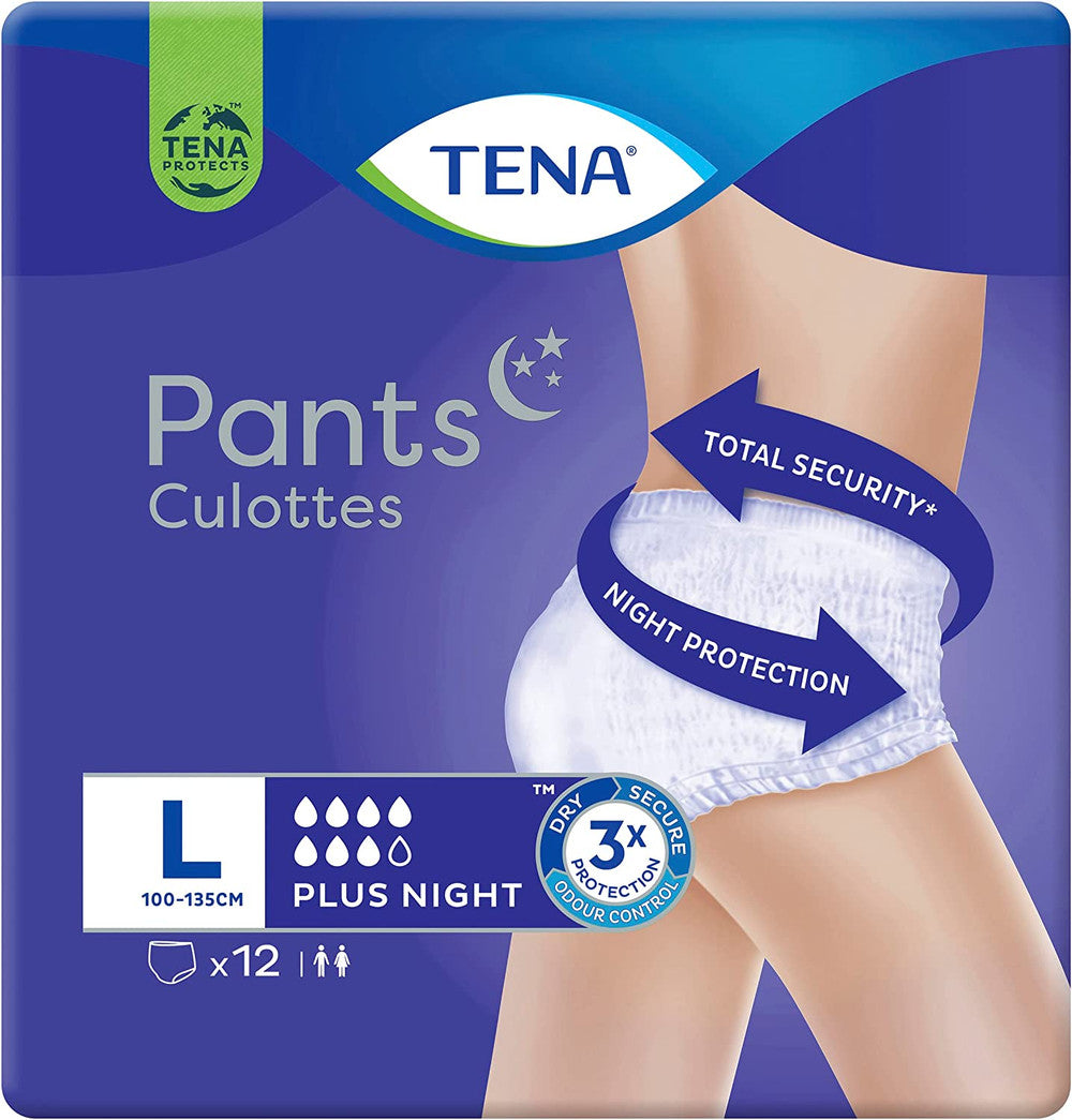 TENA Night Pants, Unisex, Heavy Incontinence, Size Large