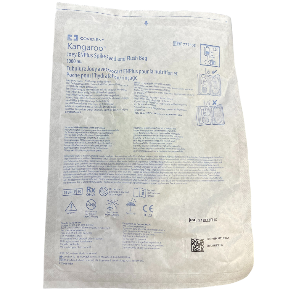 Kangaroo Joey ENPlus Spike Set With Inline Med Port (777501) (With Bag 777505)