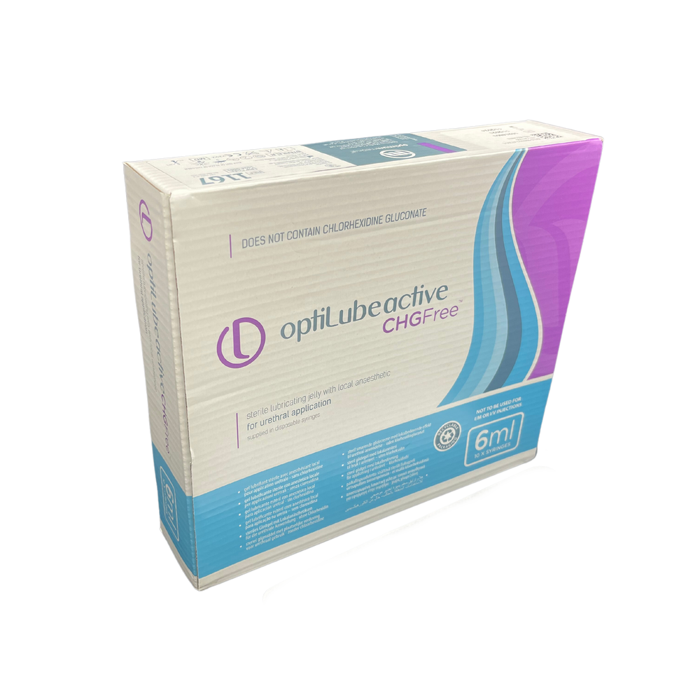 OptiLube Active Lidocaine 2% and CHG Free Syringe - All Sizes