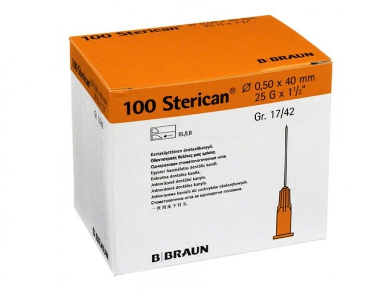 B. Braun Sterican Disposable Hypodermic Dental Needles With Transparent Luer-Lock Tip, Box of 100 - All Types