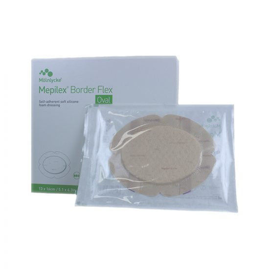 Molnlycke Mepilex Border Flex Oval Dressing All Sizes