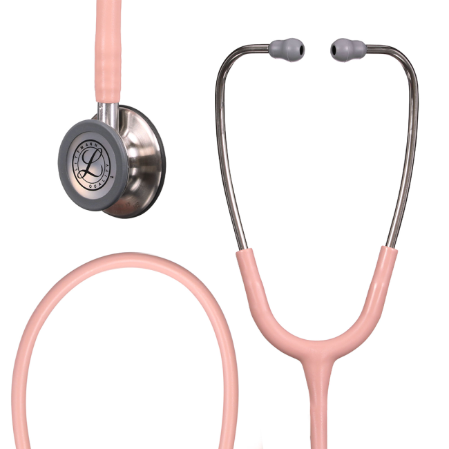 3M Littmann Classic III Stethoscope, Stainless-finish Chestpiece, Champagne Rose(5910C), Marine Blue(5912C) - Box of 1