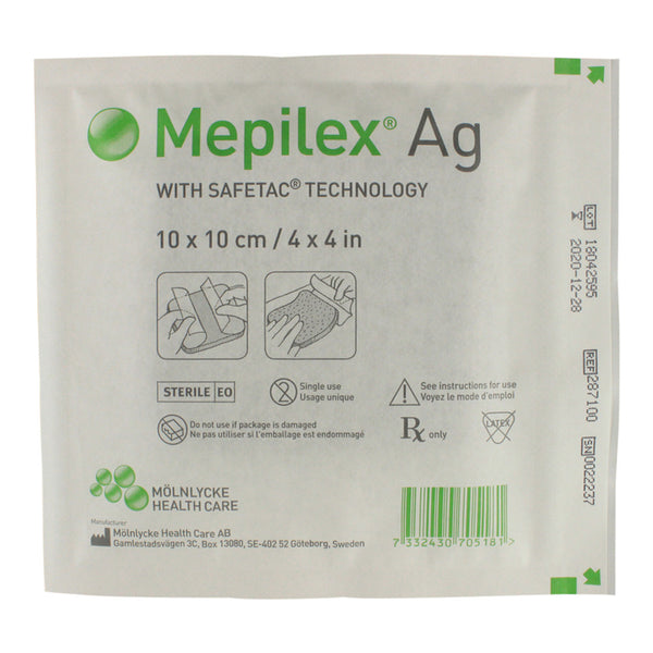 Molnlycke Mepilex Ag Dressing 10cmx10cm (287110)