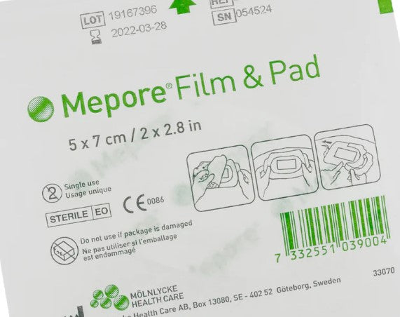 Molnlycke Mepore Film And Pad Dressing Oval, 5cm x 7cm - 275200