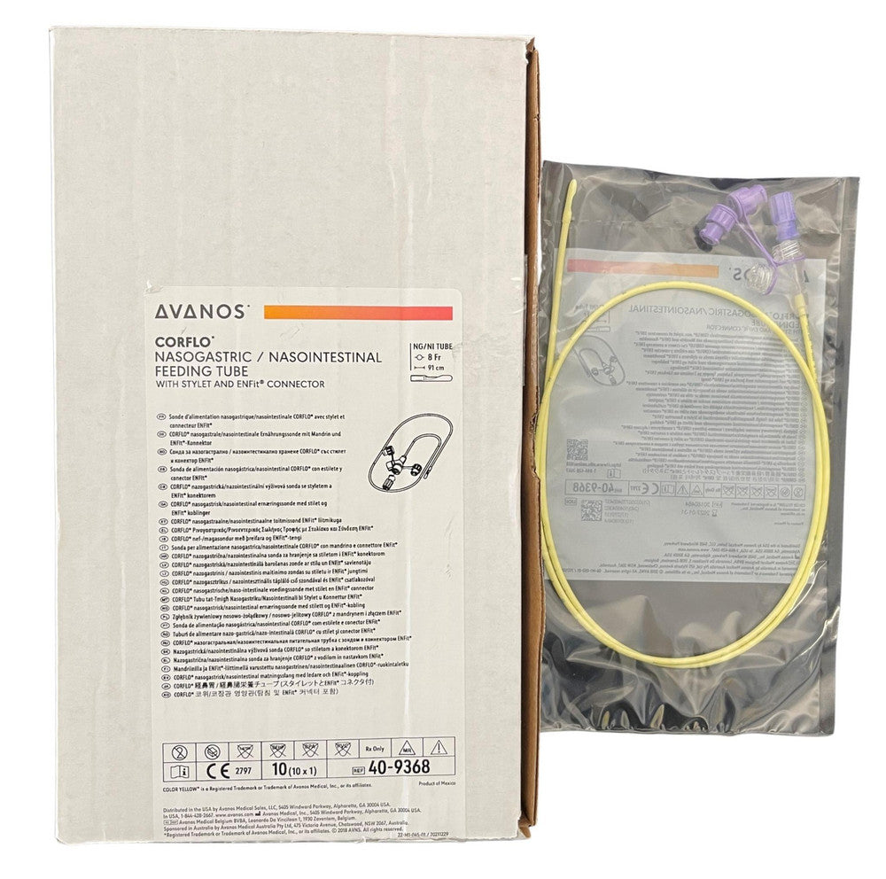 Avanos Corflo Nasogastric/Nasointestinal Feeding Tube 91cm With Stylet and ENFIT