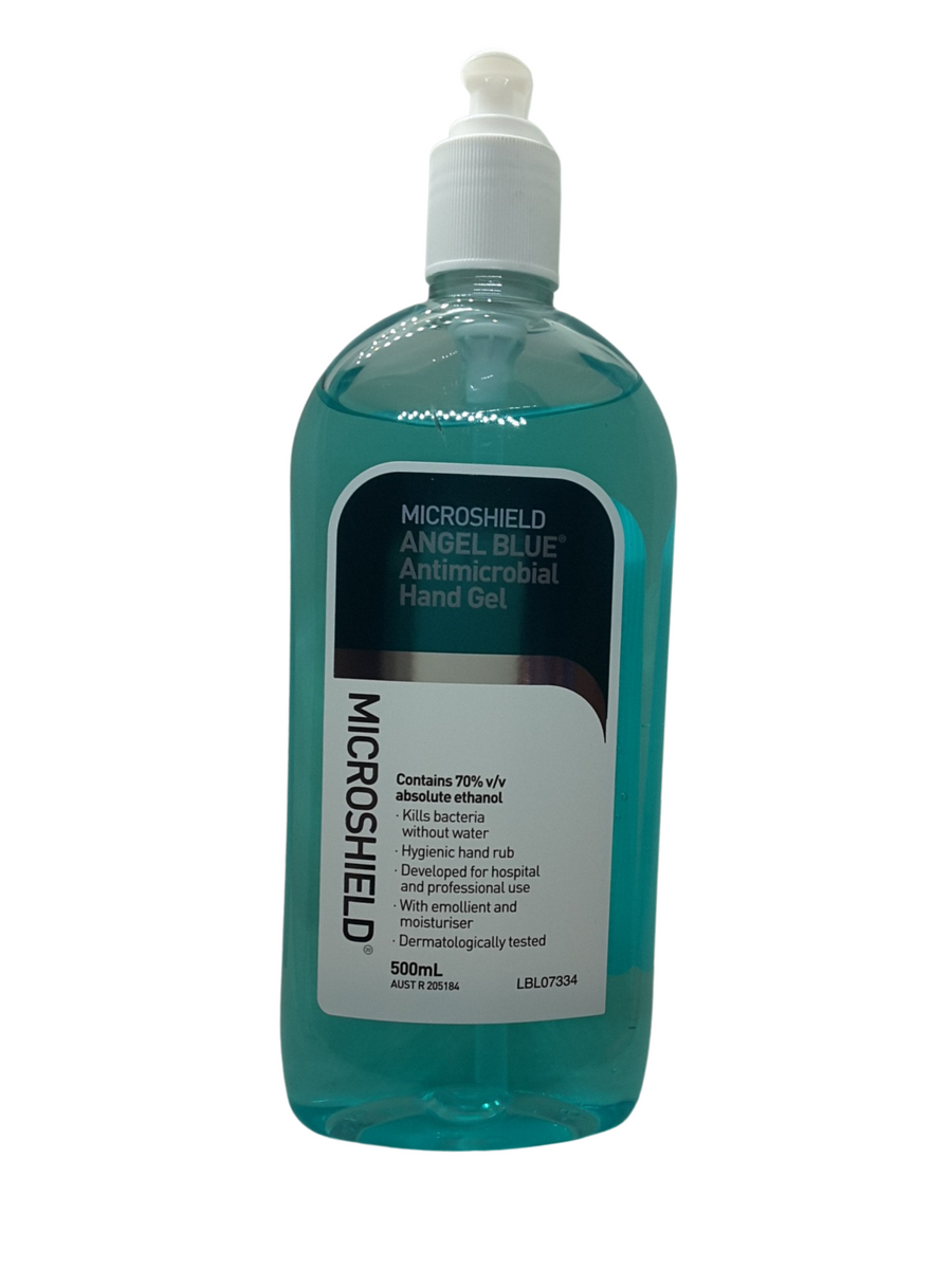 Microshield Angel Blue Antimicrobial Hand Gel 500ml