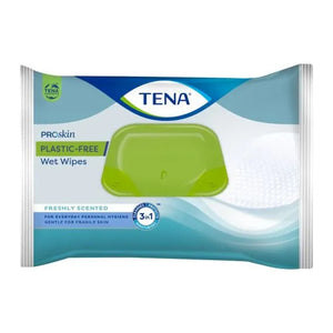 TENA ProSkin Wet Wipes Plastic Free 20x30cm, 48wipes / Pack (9766)