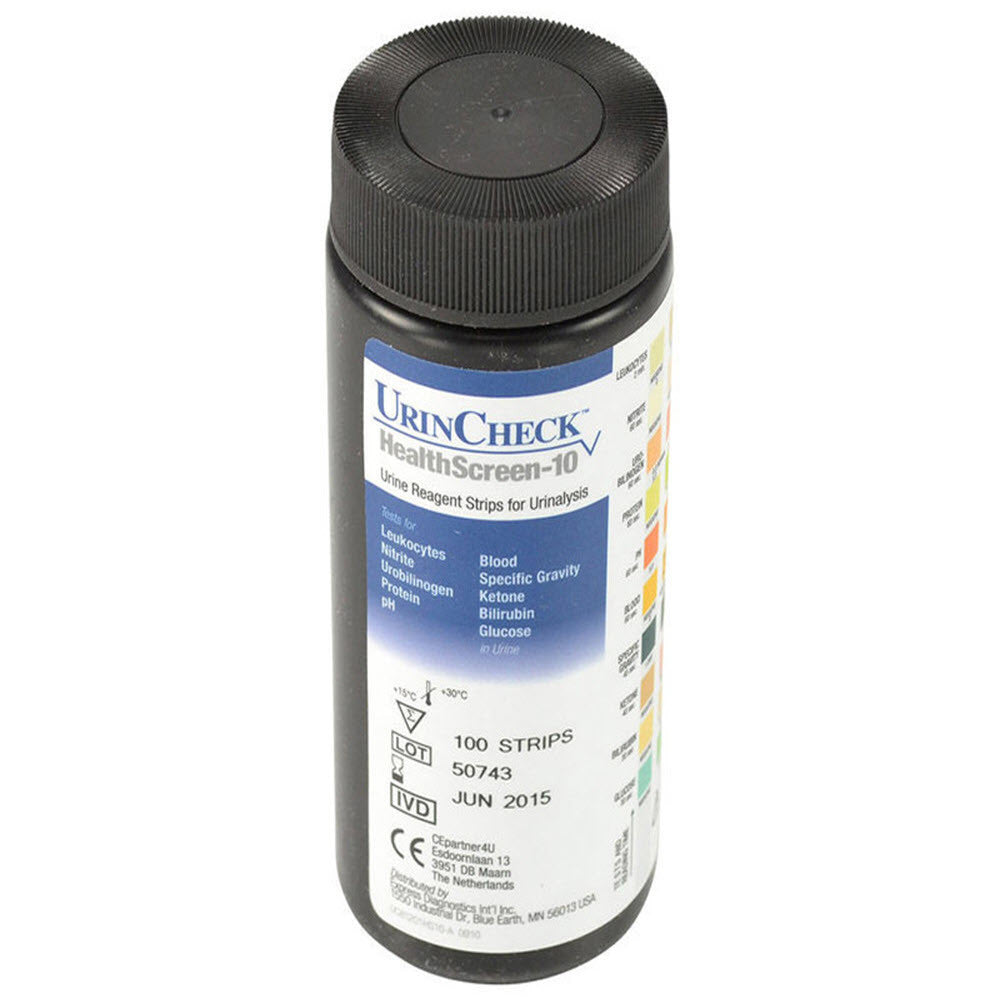 Urincheck HealthScreen-10 10SG Urinalysis Strips