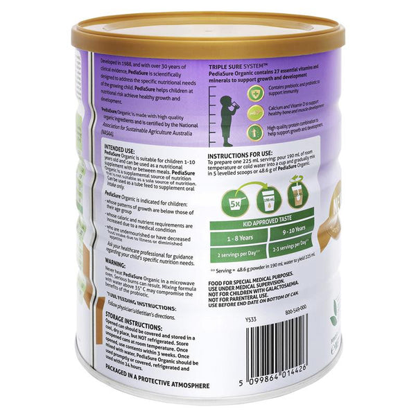 PediaSure Organic Vanilla 800g, Each (2288301)