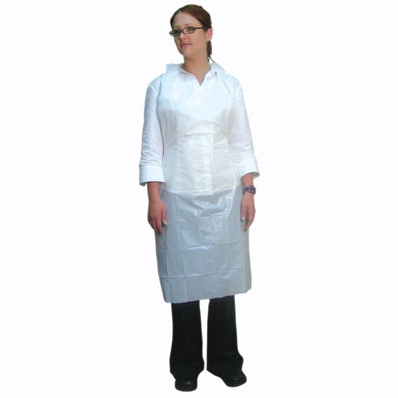 Disposable Apron 71 x 122cm Recyclable LDPE Bib Type Embossed