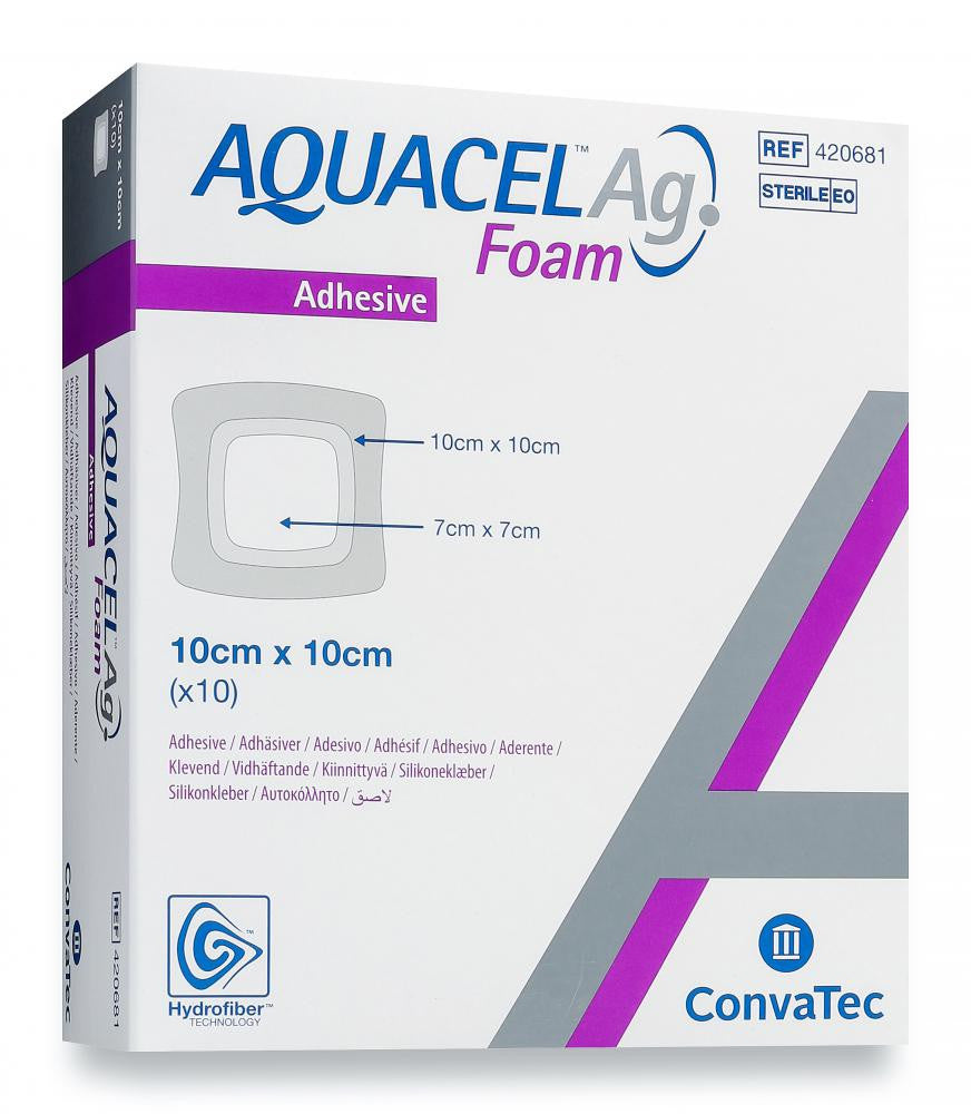 ConvaTec Aquacel Ag Foam Adhesive Dressing Medisa convatec-aquacel-ag-foam-adhesive-dressing-medisa