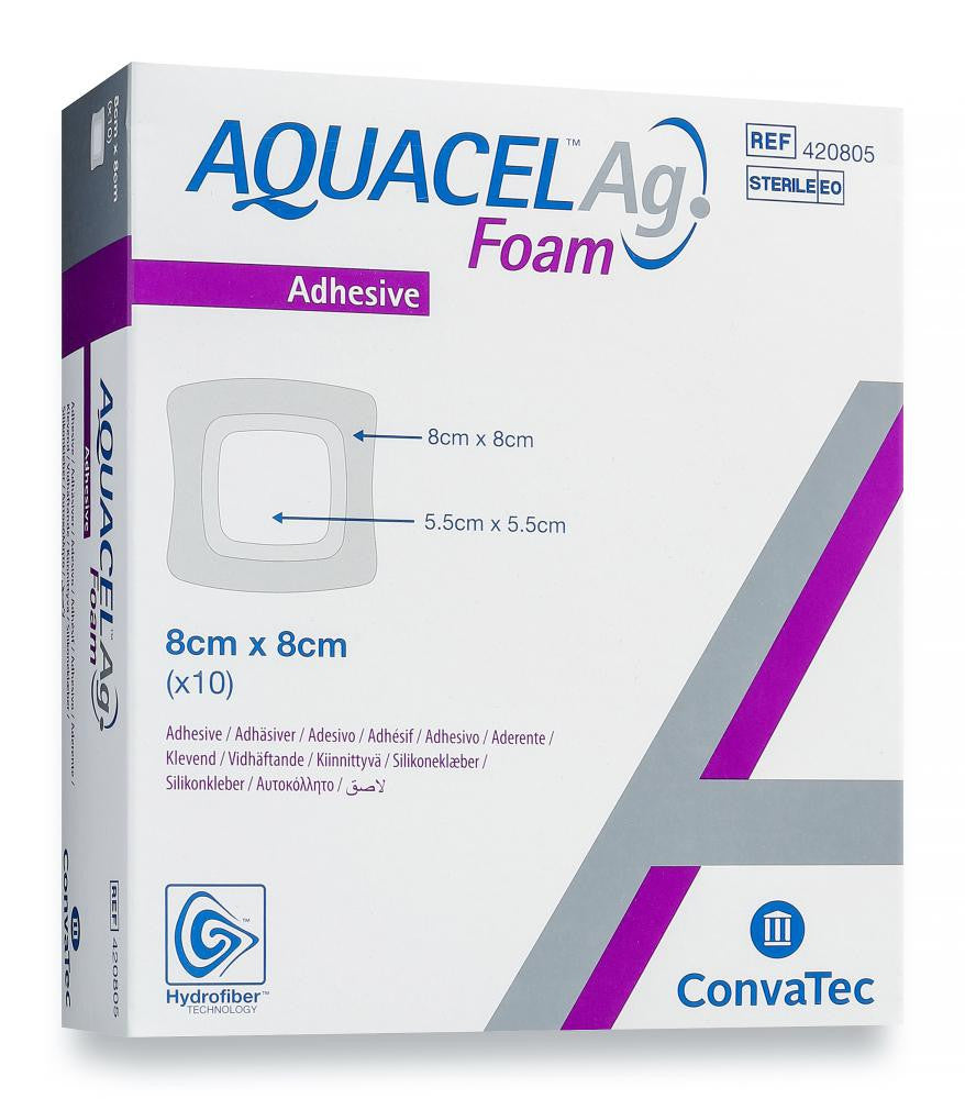 ConvaTec Aquacel Ag Foam Adhesive Dressing - All Sizes