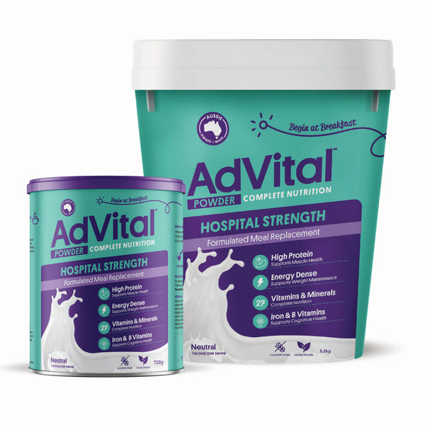 Flavour Creations AdVital Hospital Strength Neutral Powder, Each (728g Can / 5.2kg Pail)