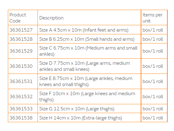 Smith & Nephew Coolgrip Tubular Elastic Support Bandage 10meter/roll