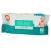 Baby Wipes 100 Percent Organic Biodegradable 19x21cm. 80 Wipes in