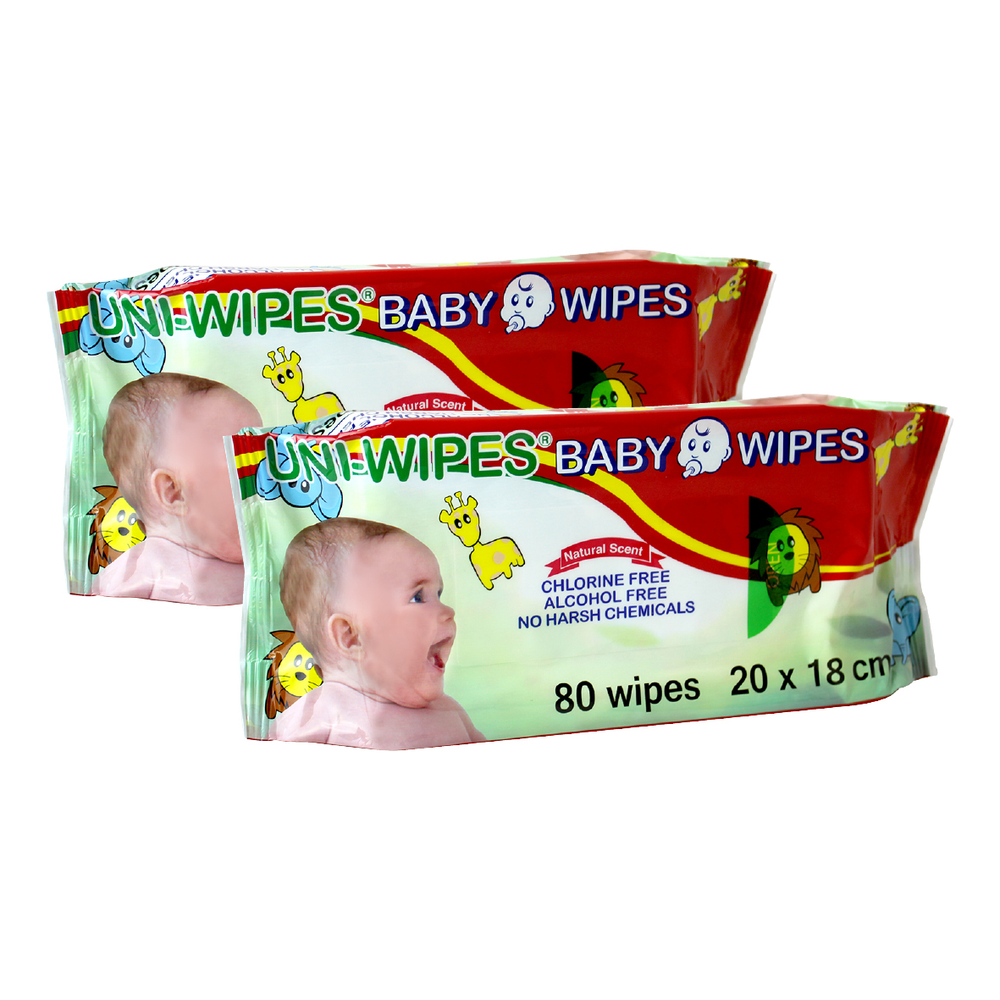 UNI Wipe Baby Wipes Unscented Perfume Free 20 x 18cm