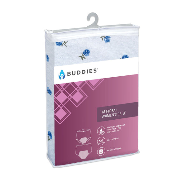 Buddies La Floral Womens Brief - High Waisted Floral 450mL Small, Box of 1 (BD3013FS)