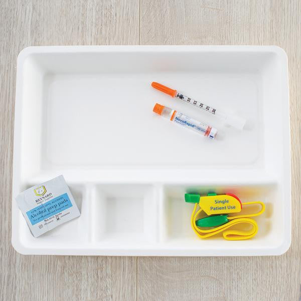 Compostable Anaesthetic Tray. 4 compartment. Box of 250 4 compartment