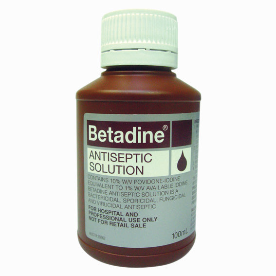 Betadine 10% Povidone Iodine Antiseptic Solution, Each (100mL / 500mL)